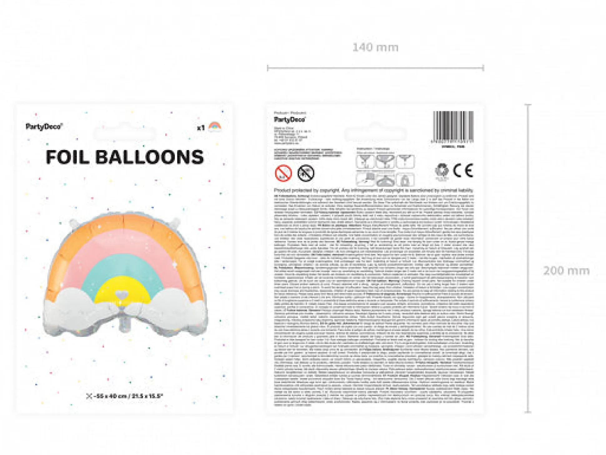 Magical Rainbow Foil Balloon 21.5in