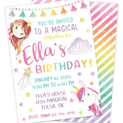 Magical Unicorn Birthday Party Invitation