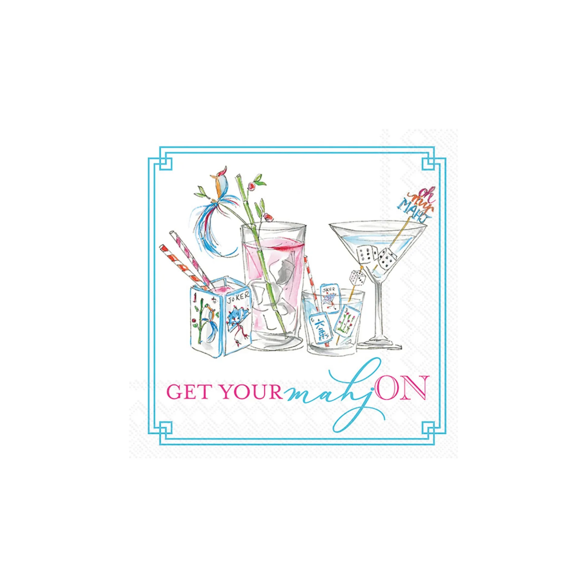Mahjong Drinks Dessert Napkins 20ct