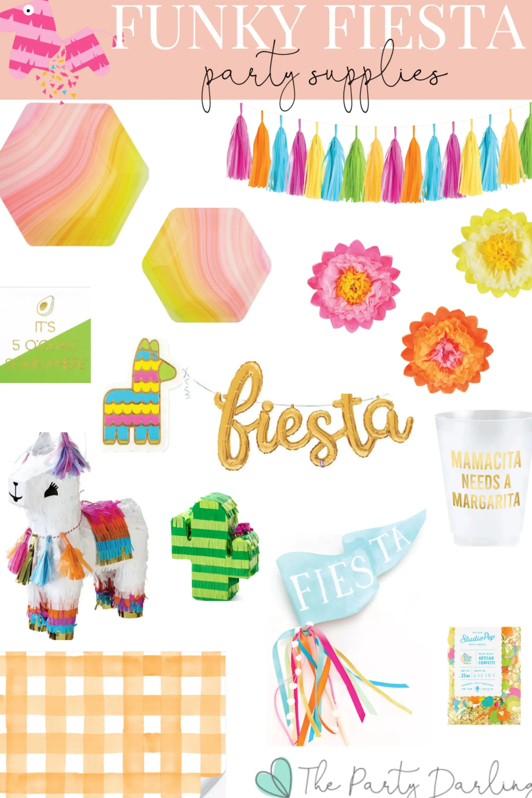 Mama Needs a Margarita Frosted Plastic Cups 6ct