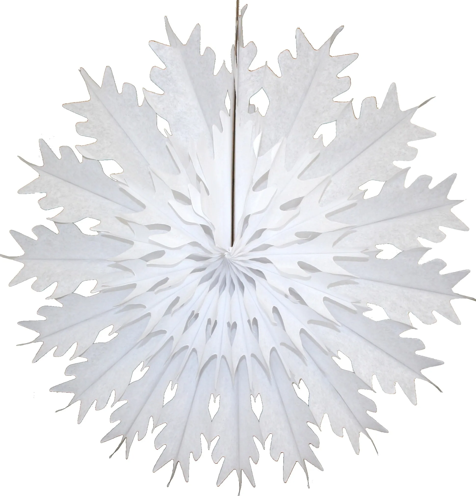 Medium White Tissue Paper Snowflake 19in
