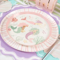 Mermaid Dessert Plates 8ct