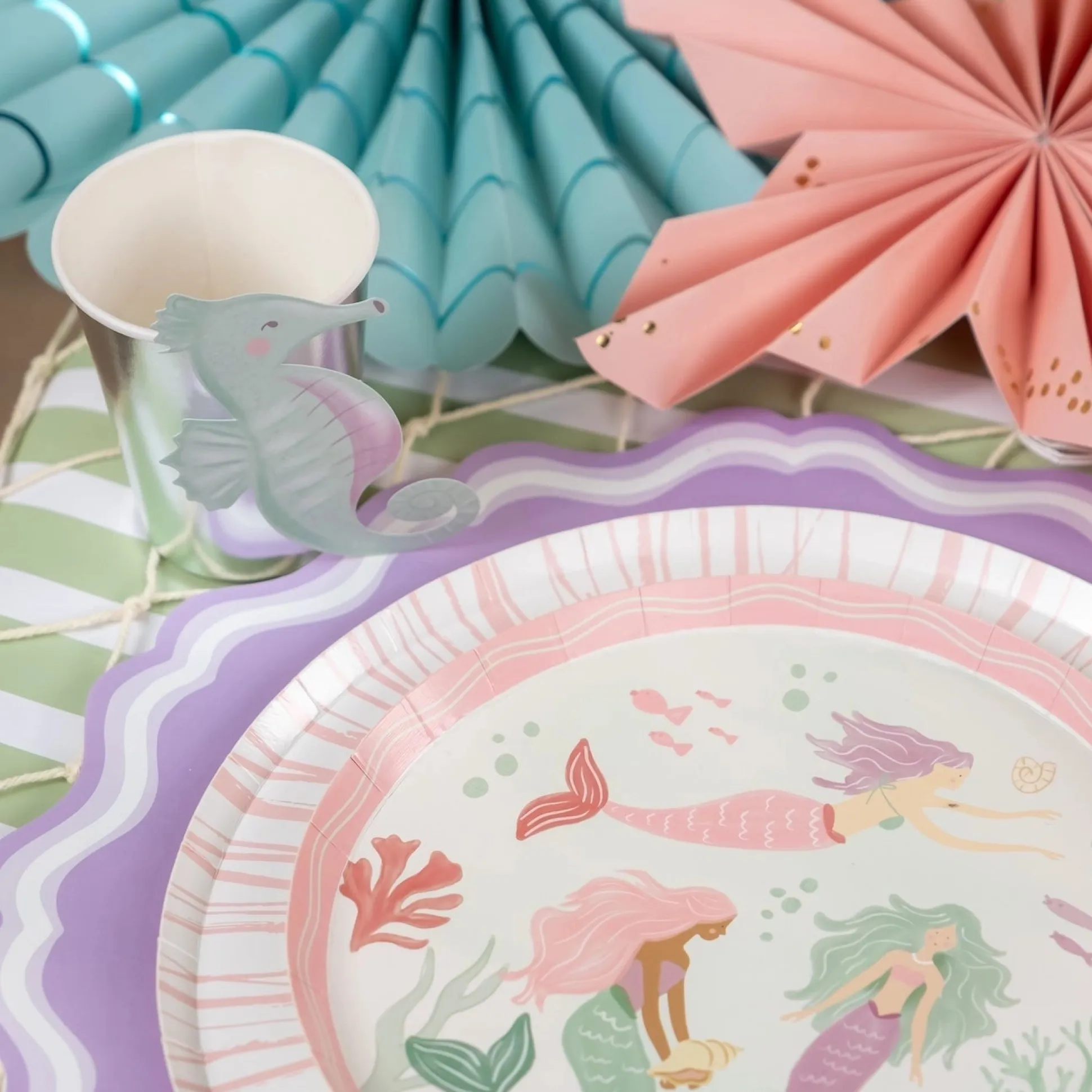 Mermaid Dessert Plates 8ct