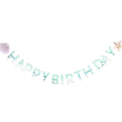 Mermaid Happy Birthday Banner Set