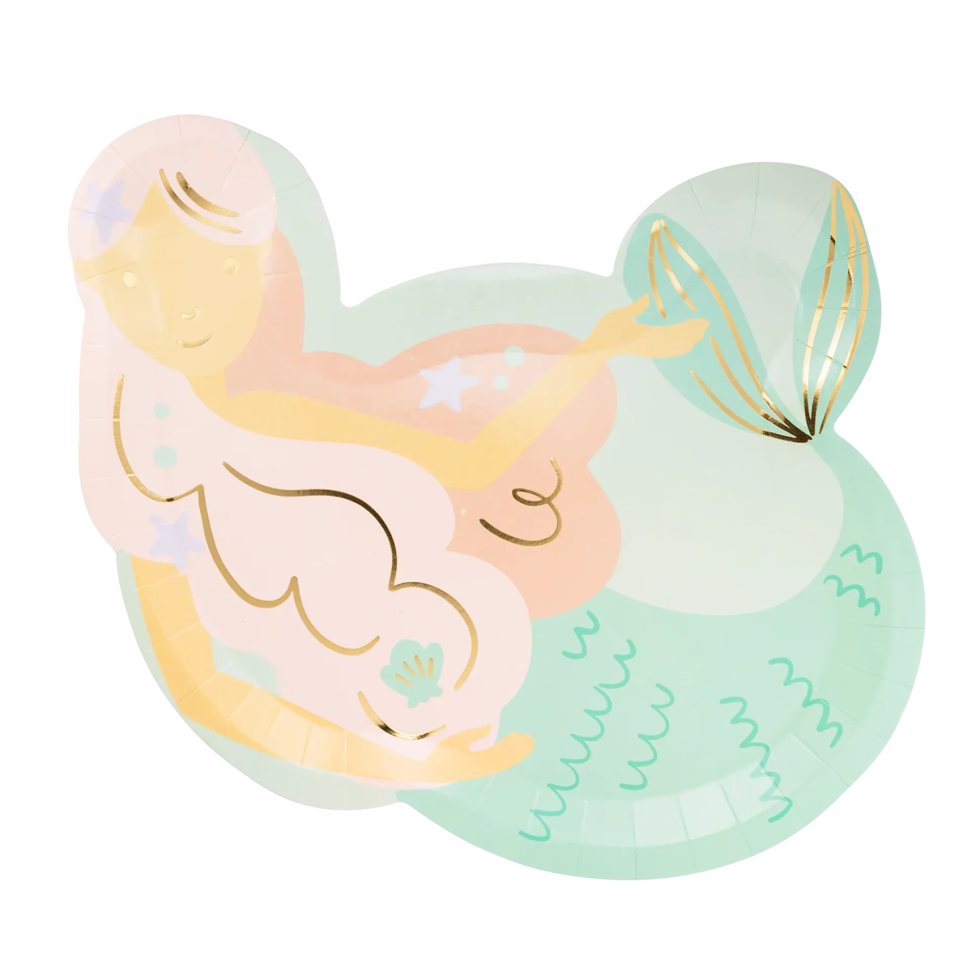 Mermaid Shaped Lunch Plates 8ct
