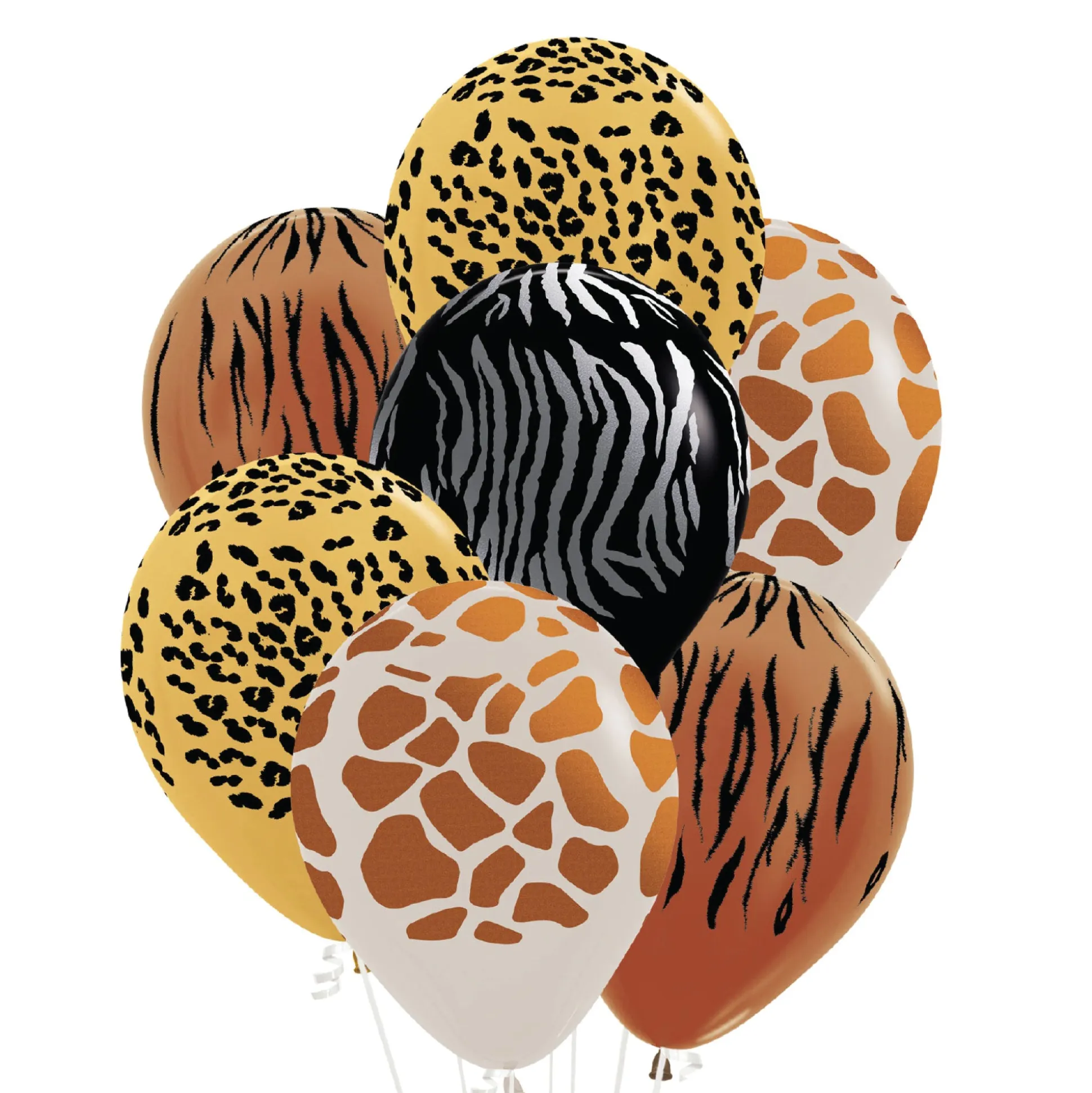Metallic Animal Print Latex Balloons 8ct