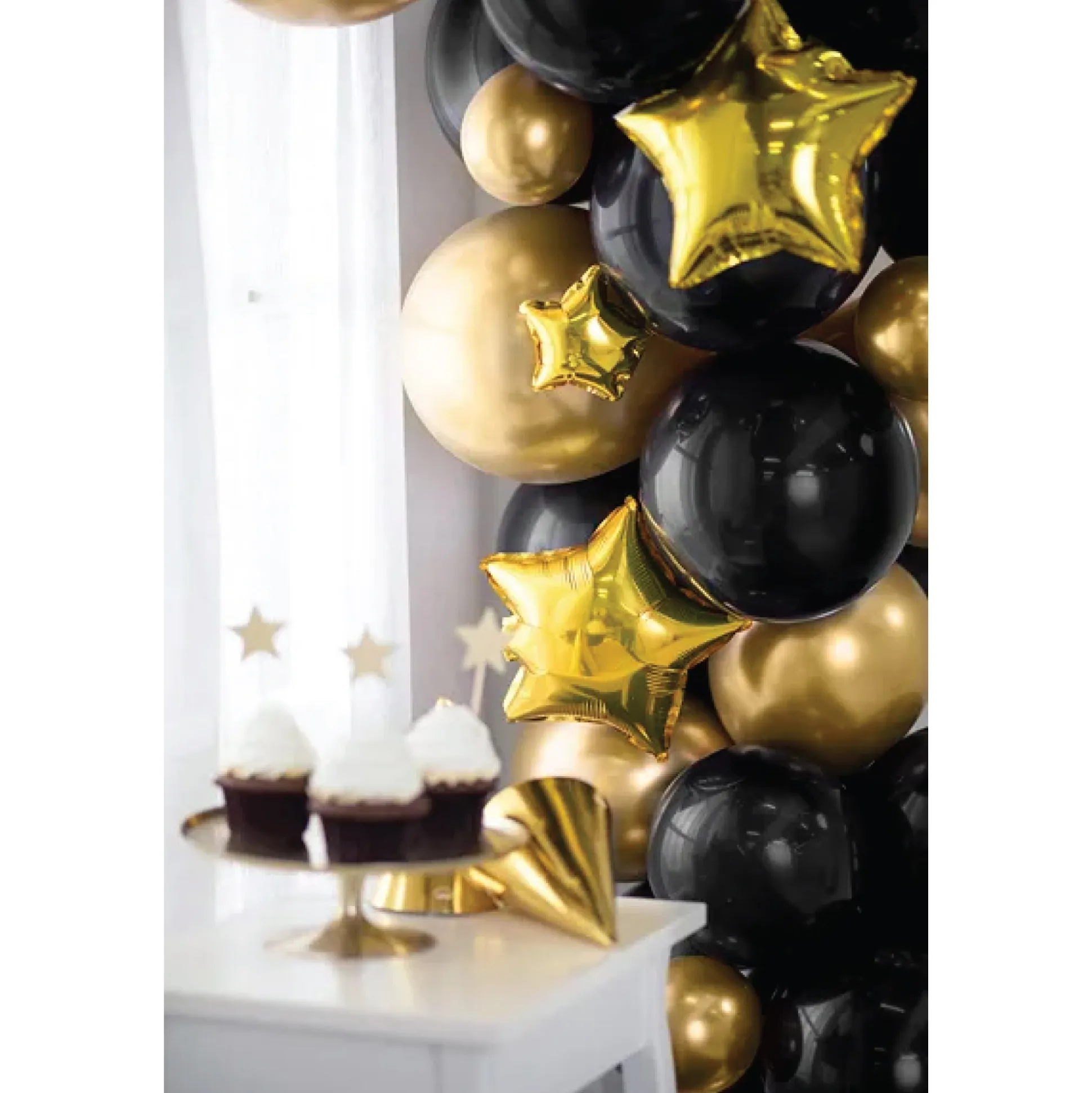 Metallic Gold Star 8in Balloons 25ct