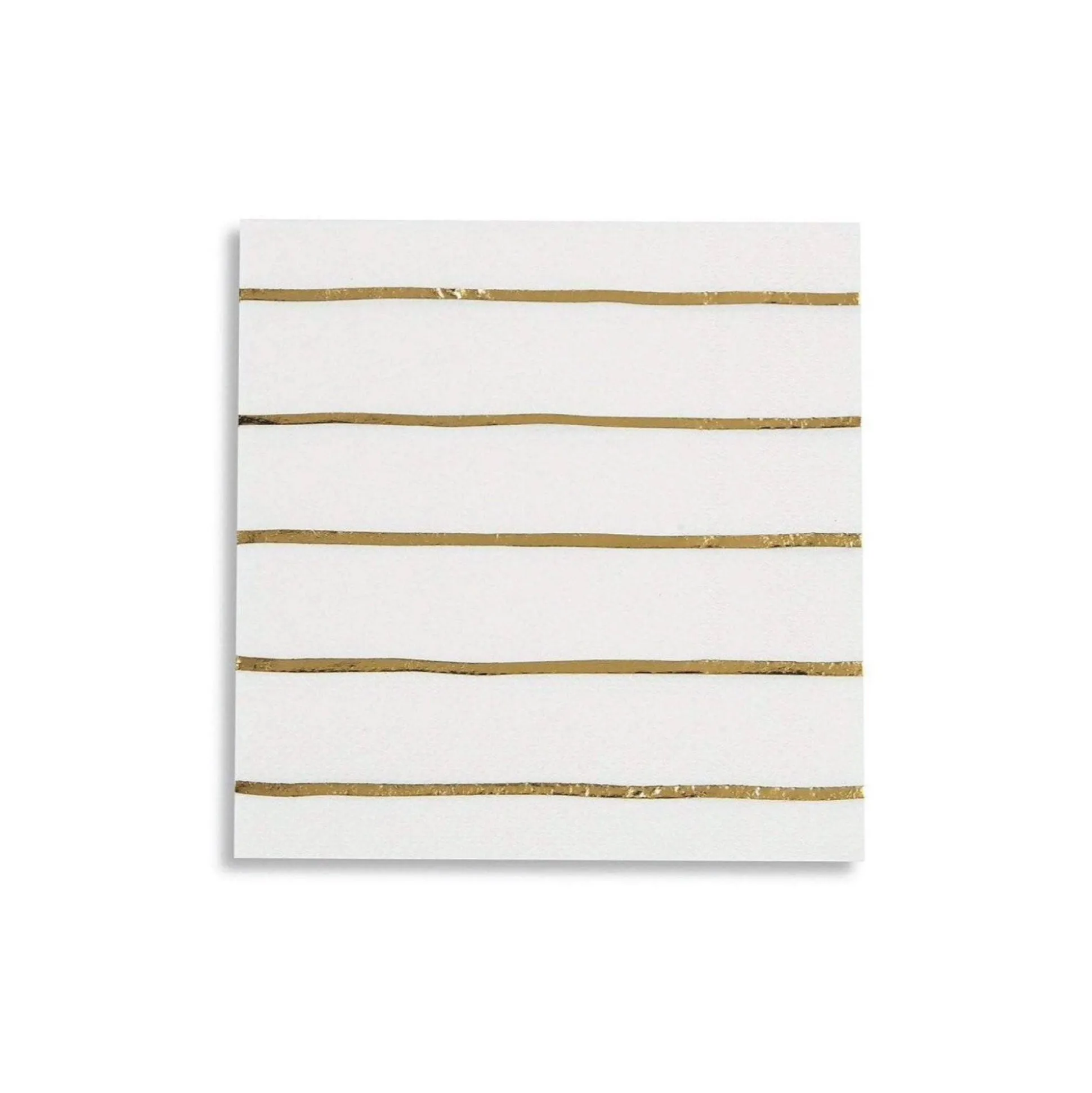 Metallic Gold Striped Small Napkins 16ct