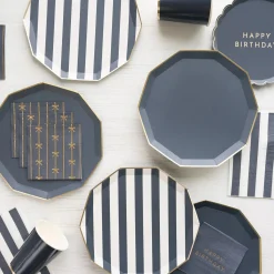 Midnight Blue Decagonal Dinner Plates 8ct