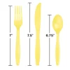 Mimosa Yellow Plastic Cutlery Service for 8