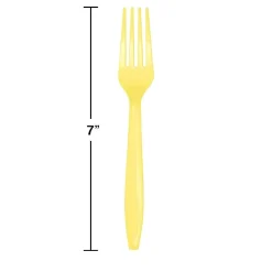 Mimosa Yellow Plastic Forks 24ct