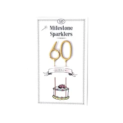 Mini Gold 60 Milestone Number Sparklers