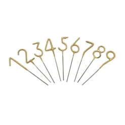 Mini Gold Number Sparkler 0-9