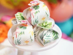 Mini Tropical Floral Favor Boxes 10ct