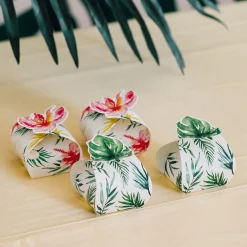 Mini Tropical Palm Leaf Favor Boxes 10ct