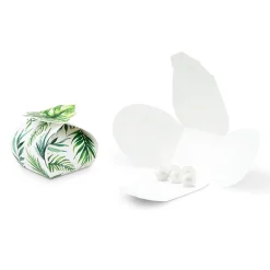 Mini Tropical Palm Leaf Favor Boxes 10ct