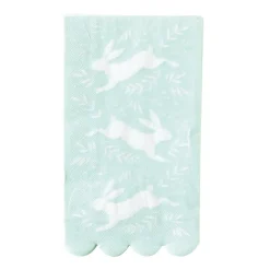 Mint Green Bunny & Sprigs Paper Guests Towels 24ct