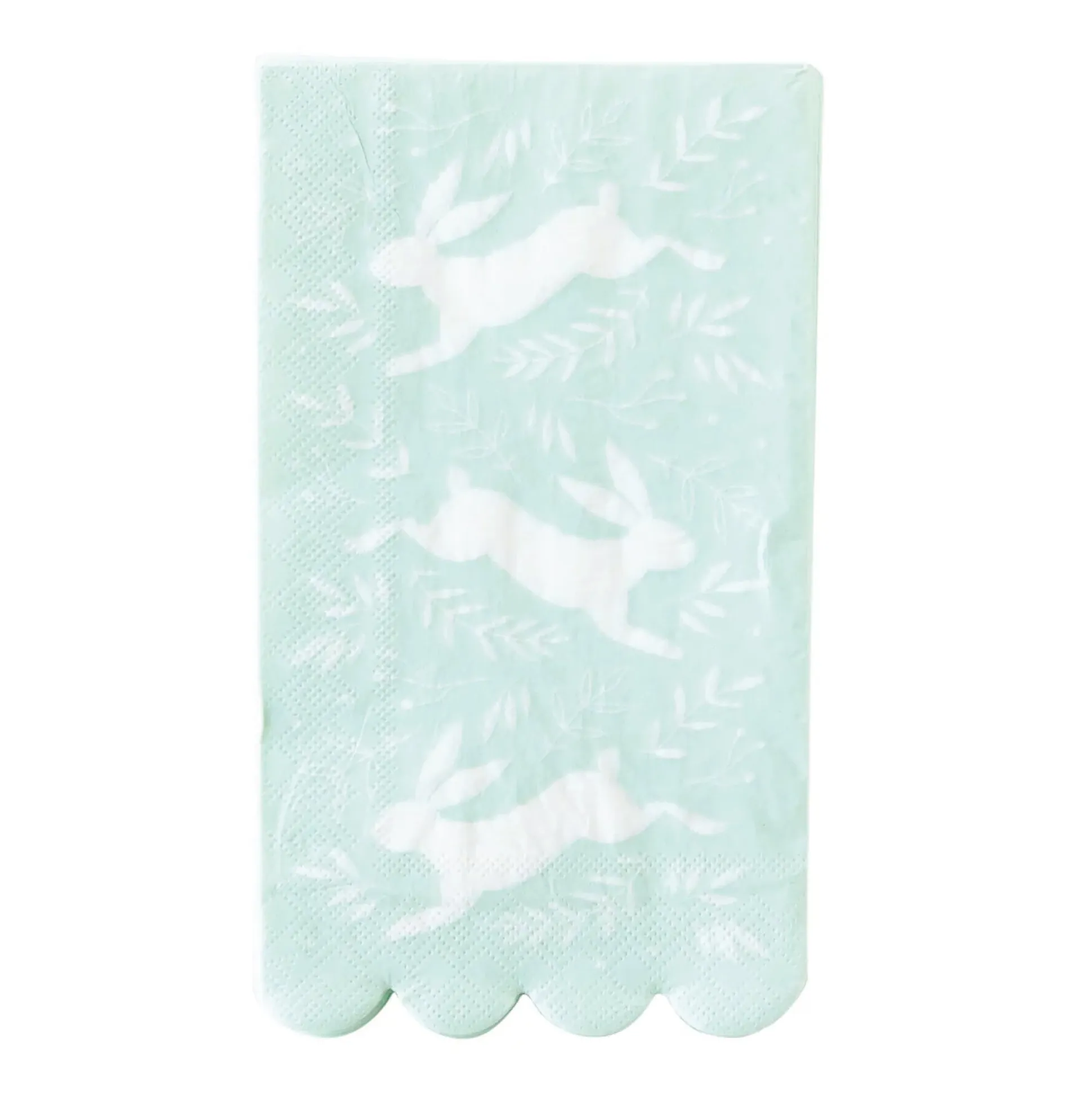 Mint Green Bunny & Sprigs Paper Guests Towels 24ct