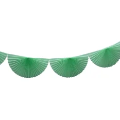 Mint Green Bunting Fan Garland 10ft