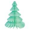 Mint Green Christmas Tree Honeycomb Paper Centerpiece 17in