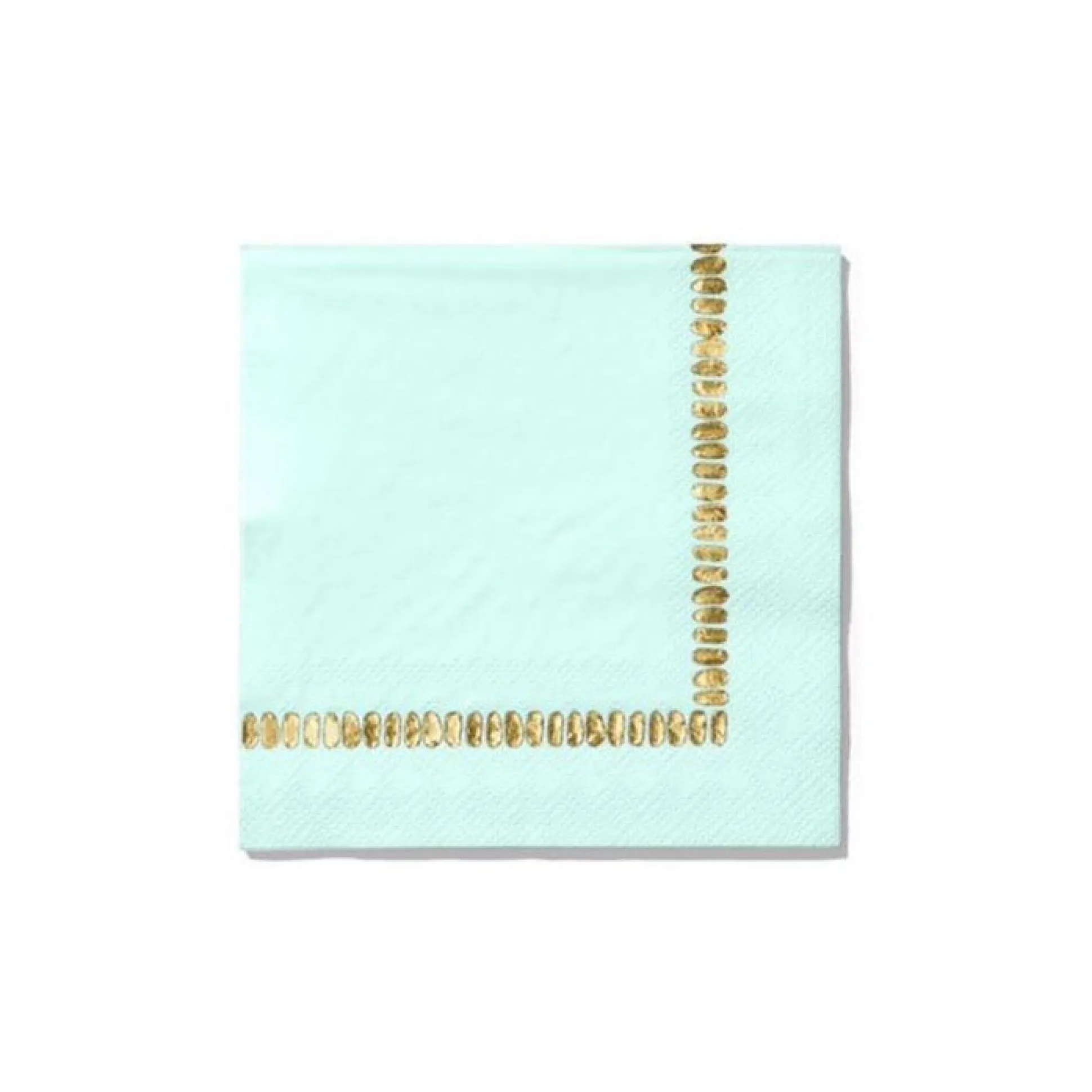 Mint Green & Gold Brushstroke Dessert Napkins 25ct