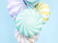 Mint Green Swirly Lollipop Foil Balloon 14in