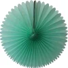 Mint Tissue Paper Fan 13in