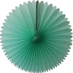 Mint Tissue Paper Fan 13in