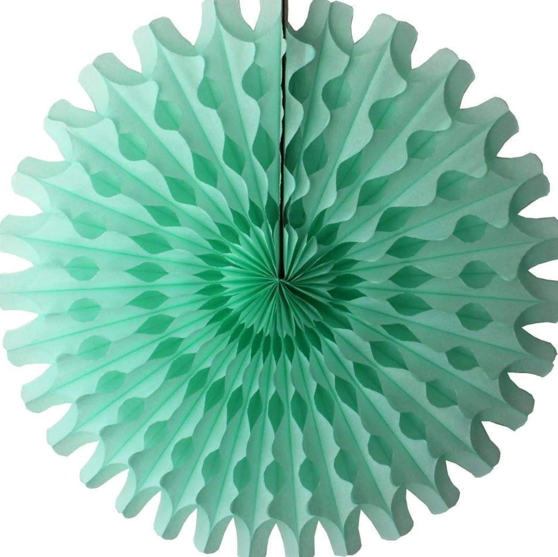 Mint Tissue Paper Fan 18in