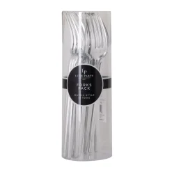 Modern Silver Plastic Forks 20ct