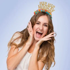 Multicolor Fringe Hip Hip Hooray Headband