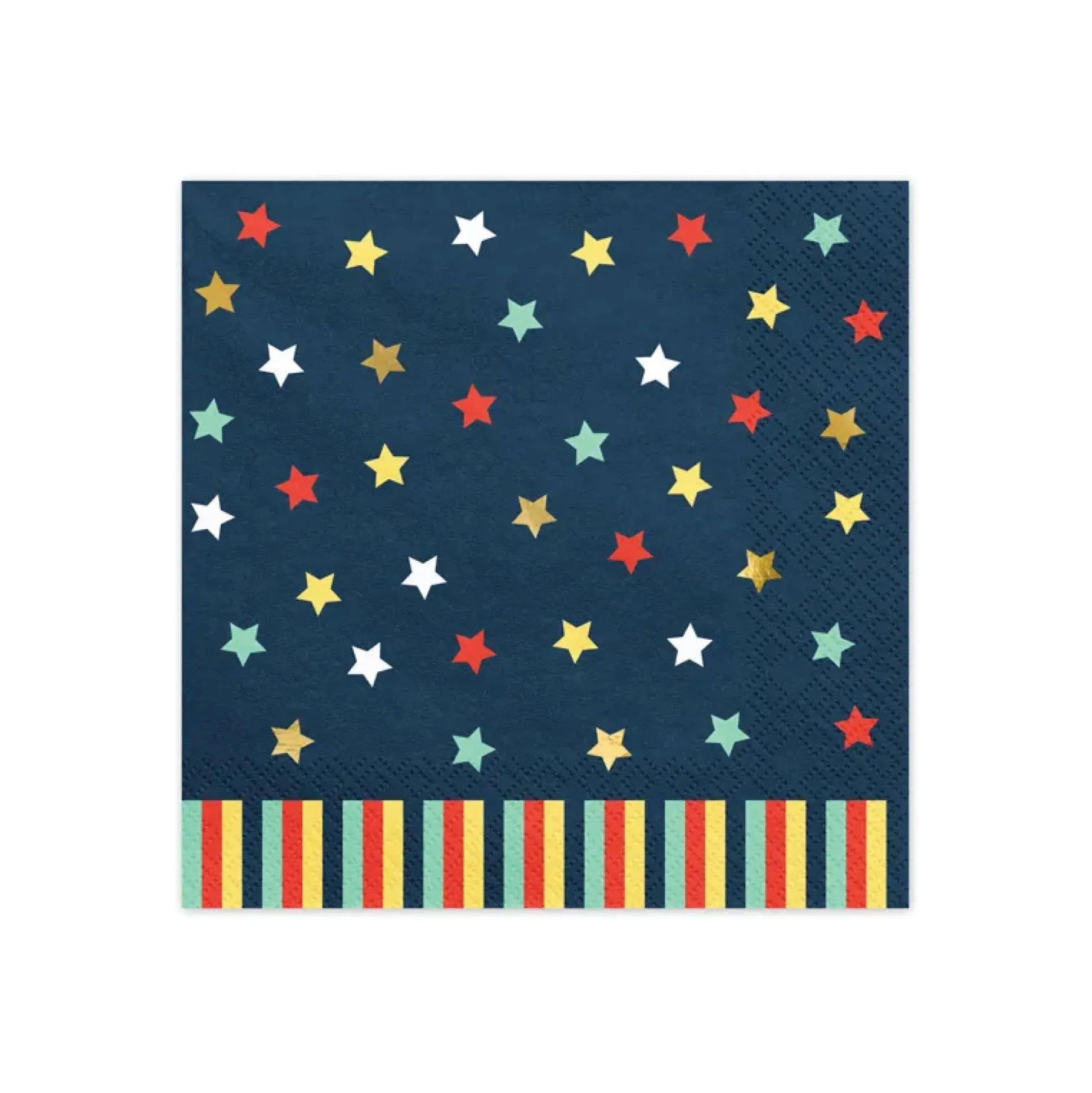 Multicolor Stars Lunch Napkins 12ct