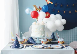 Multicolor Stars Party Hats 6ct