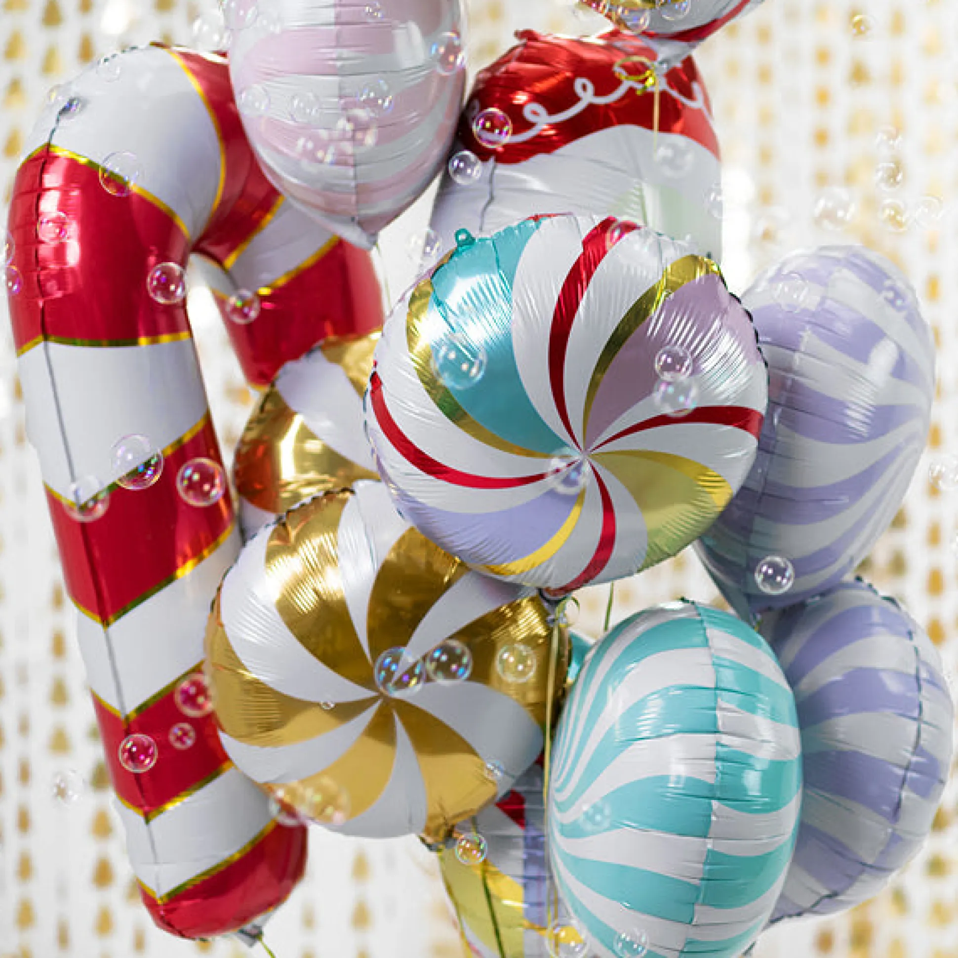 Multicolor Swirly Lollipop Foil Balloon 14in