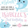Narwhal Birthday Invitation