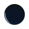 Navy & Gold Rim Plastic Dessert Plates 10ct
