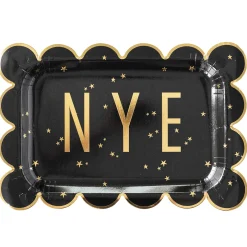New Year's Eve Rectangle Lunch Plates 8ct