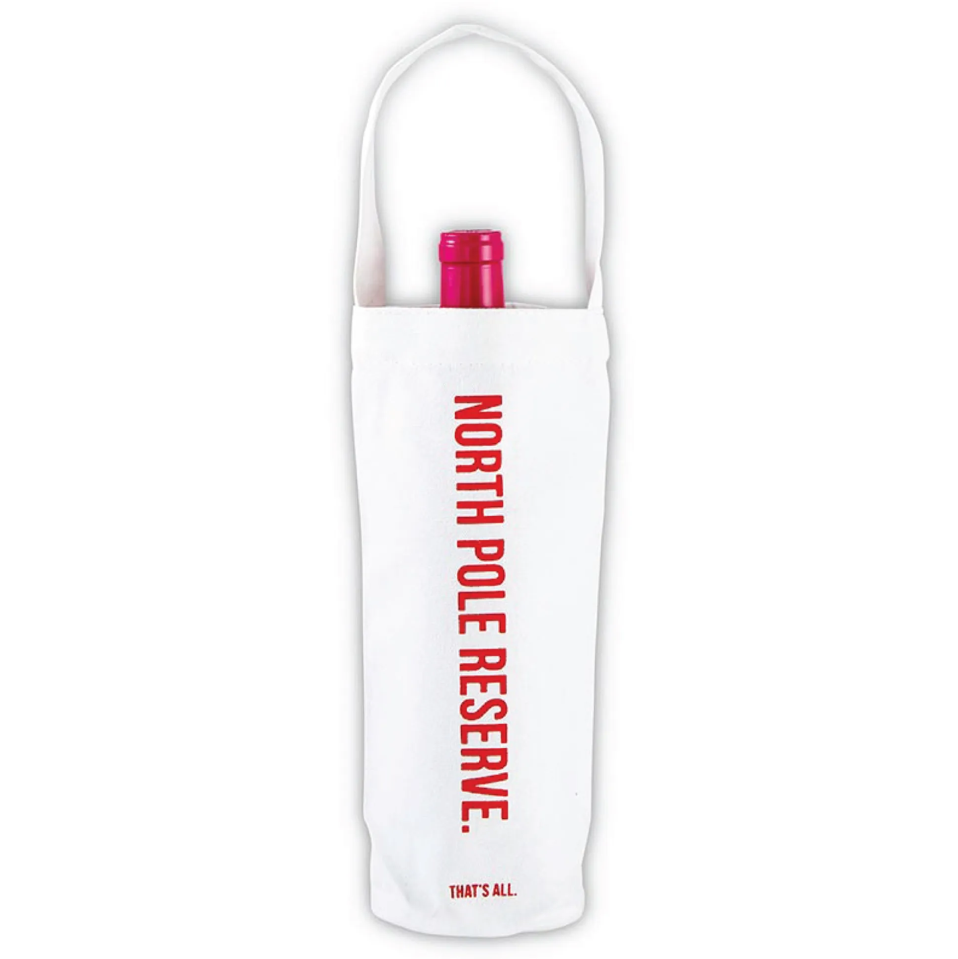 North Pole Reserve Canvas Wine Bottle Bag 1ct