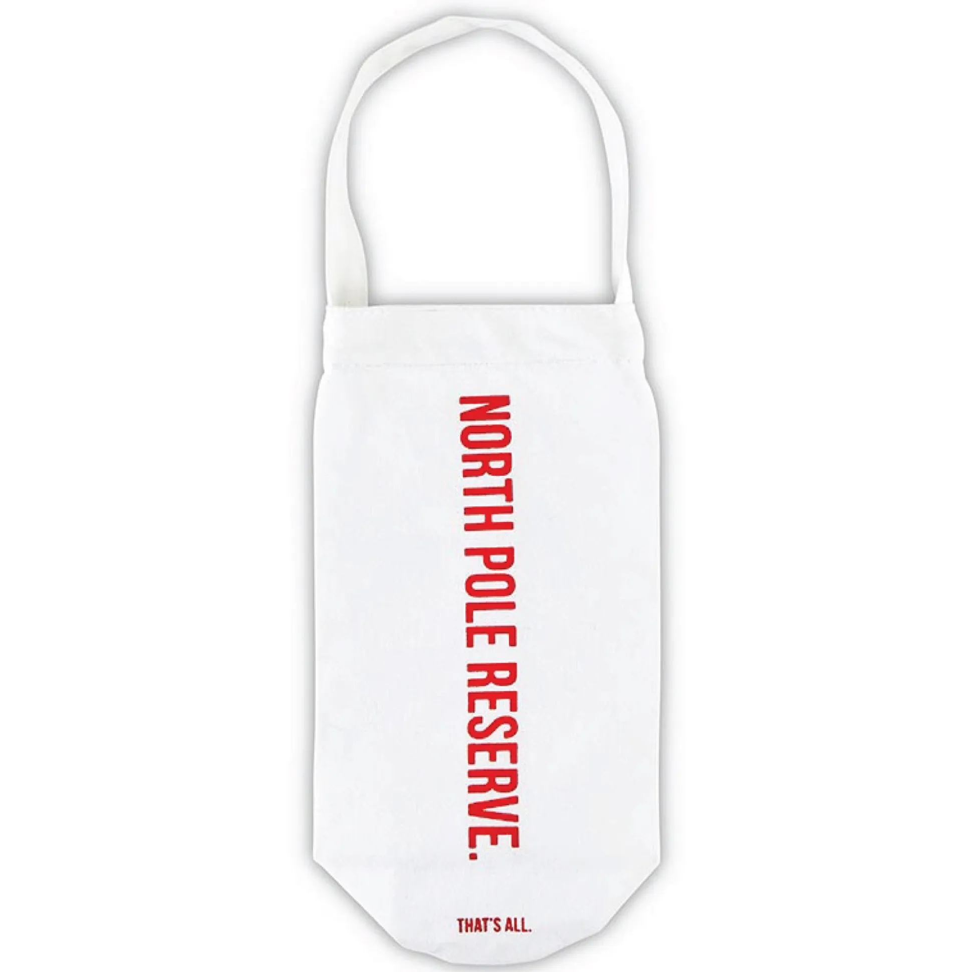 North Pole Reserve Canvas Wine Bottle Bag 1ct