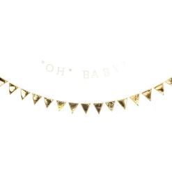 Oh Baby Felt and Gold Banner Set