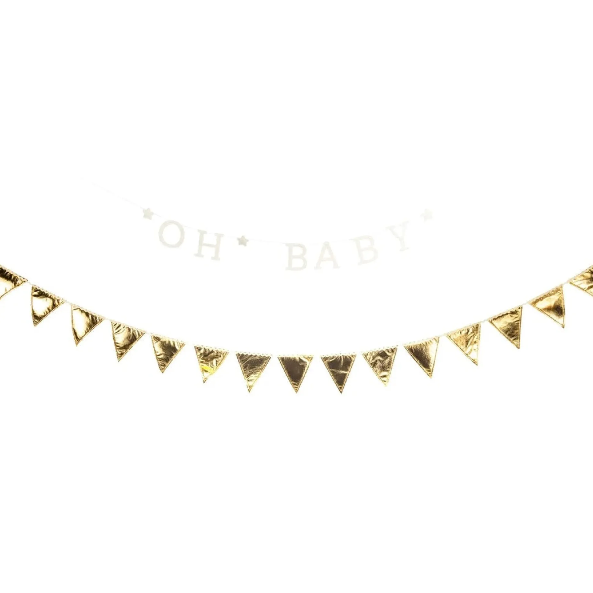 Oh Baby Felt and Gold Banner Set