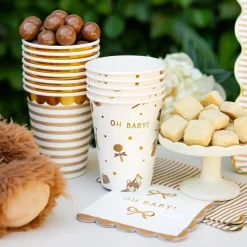 Oh Baby Gold & Tan Dessert Napkins 18ct