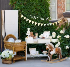 Oh Baby Gold & Tan Dessert Napkins 18ct