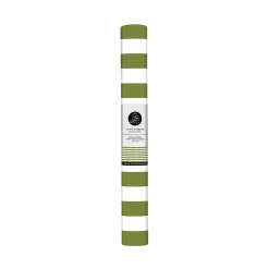 Olive Green Striped Table Runner 25ft
