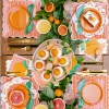 Orange Grove Scalloped Lunch Plates 8ct