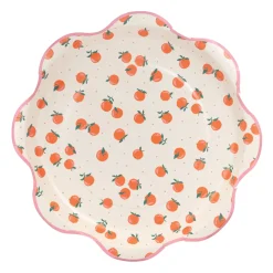 Orange Grove Scalloped Lunch Plates 8ct