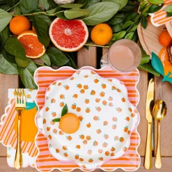 Orange Grove Scalloped Lunch Plates 8ct