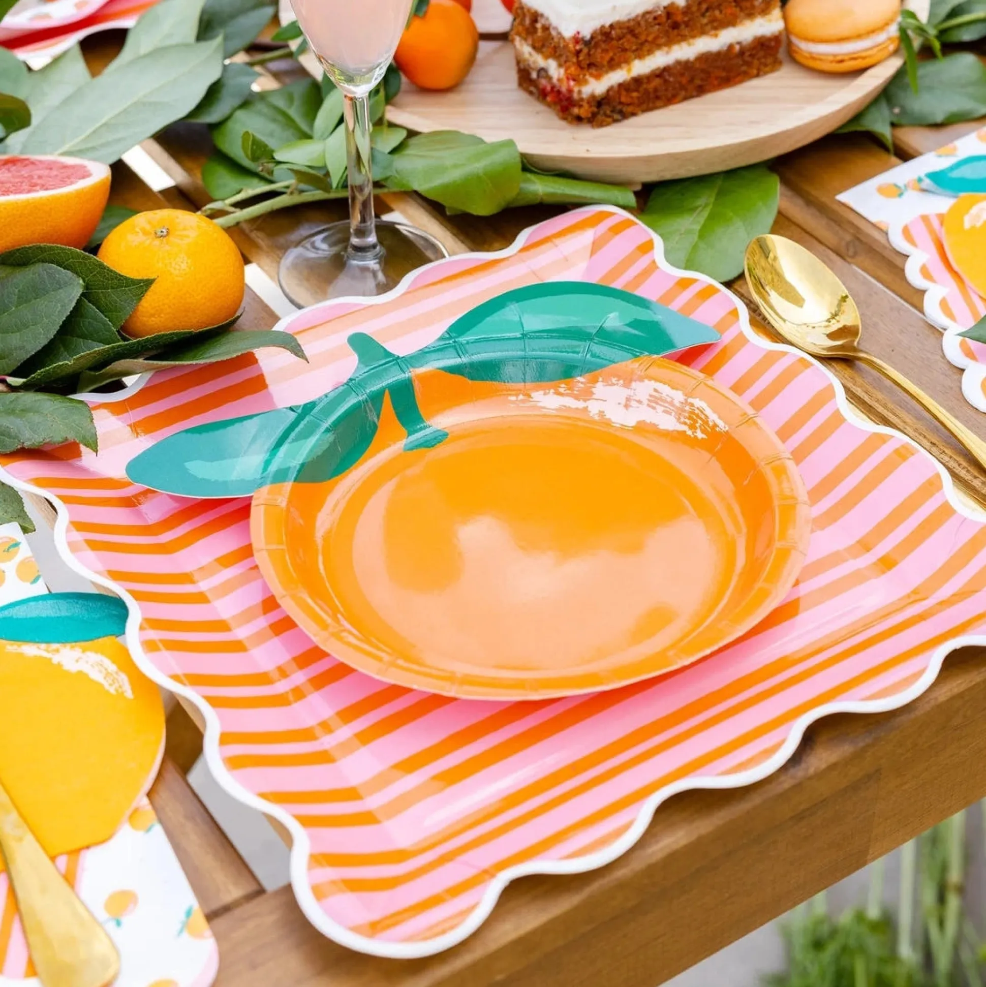 Orange Grove Shaped Dessert Plates 8ct