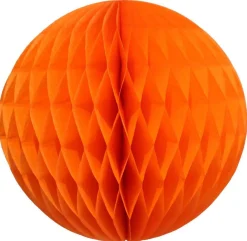 Orange Honeycomb Tissue Ball
