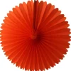 Orange Tissue Paper Fan 13in
